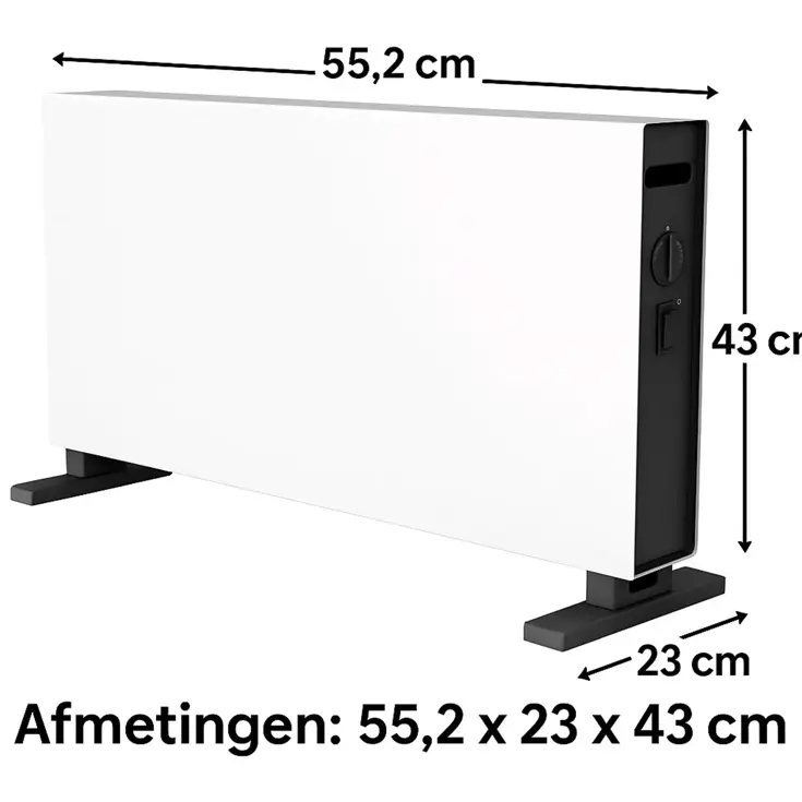 Convectorkachel - 55,2 × 23 × 43 cm