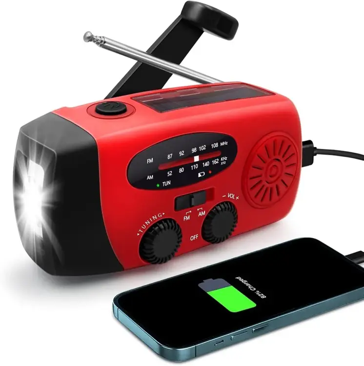 Opwindbare Noodradio met Powerbank 2000 mAh
