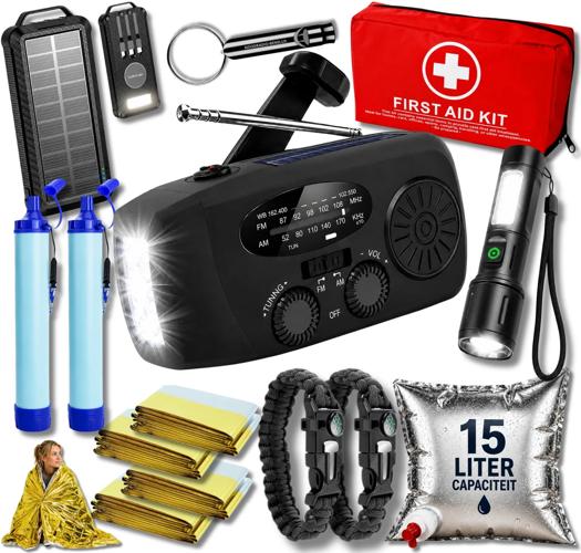 Noodpakket L met Powerbank-Noodradio-Waterfilter