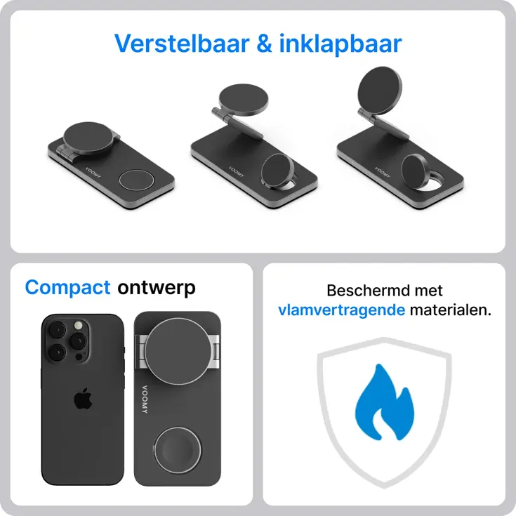 Wireless W3 - Draadloze oplader 3-in-1 15W