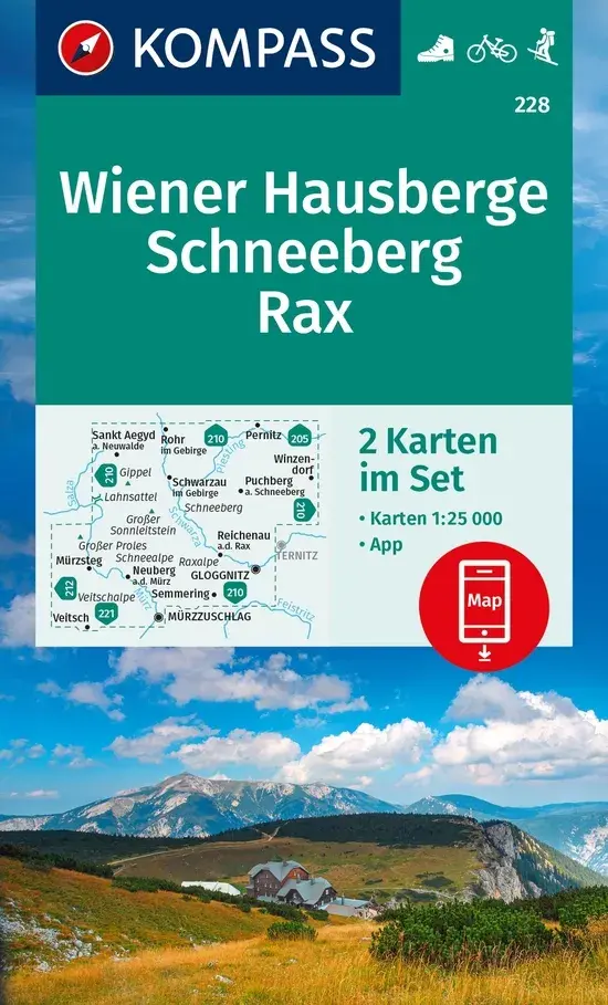 Wandelkaart WK228 Wiener Hausberge