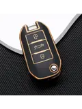 TPU Sleutelhoesje voor Peugeot goud A3