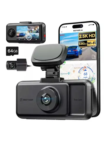 A6 3CH 2K Touch Wifi GPS 64gb dashcam