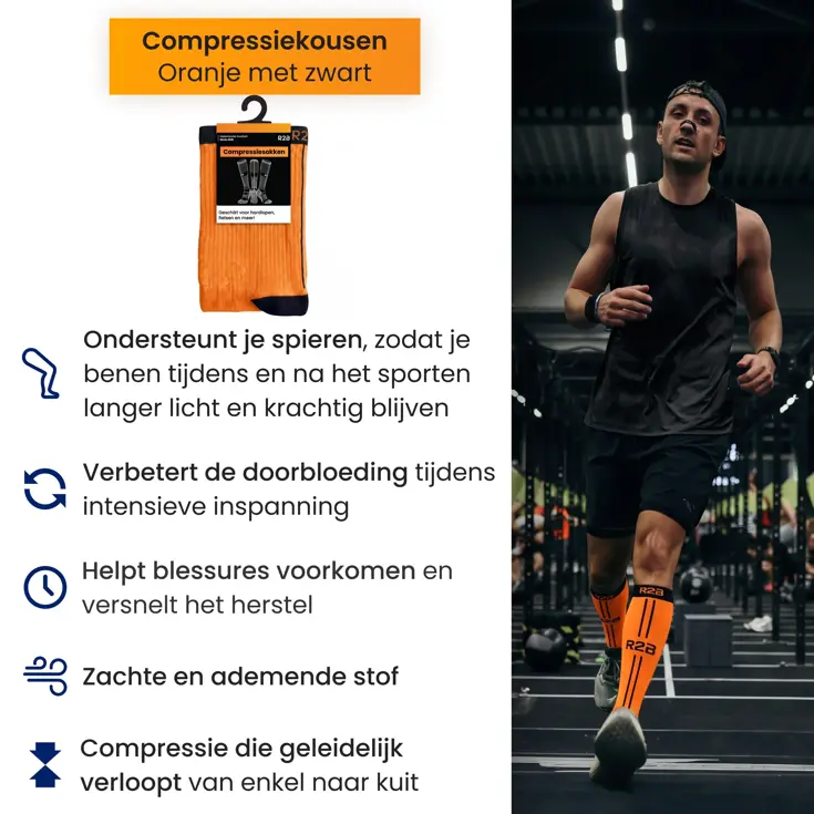 Sport Compressiekousen - Sokken Hardlopen