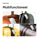 Aluminium kofferlabels – 4 stuks – Zilver