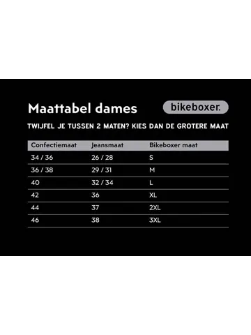 bikeboxer dames Endurance Zwart