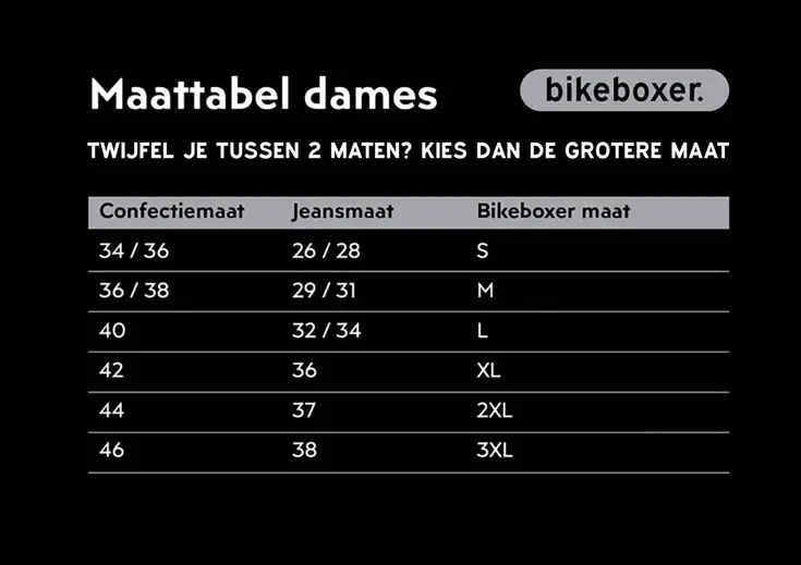 bikeboxer dames Zwart