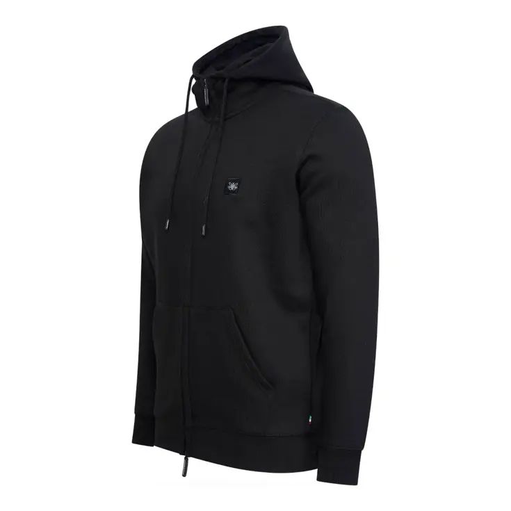 Heren Fleece Hoodie met Rits Cappuccino Italia