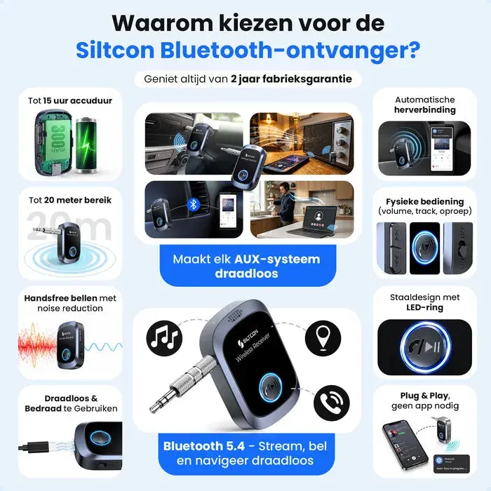 Bluetooth Receiver - BT 5.4 - AUX - Handsfree