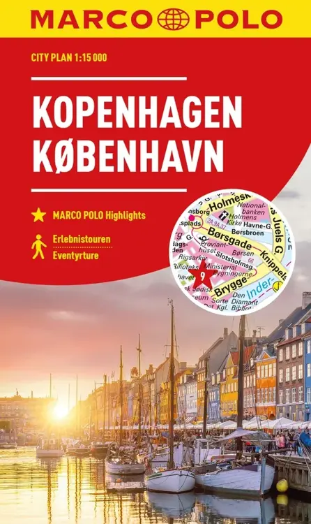 Stadsplattegrond City Map Kopenhagen 1:15.000