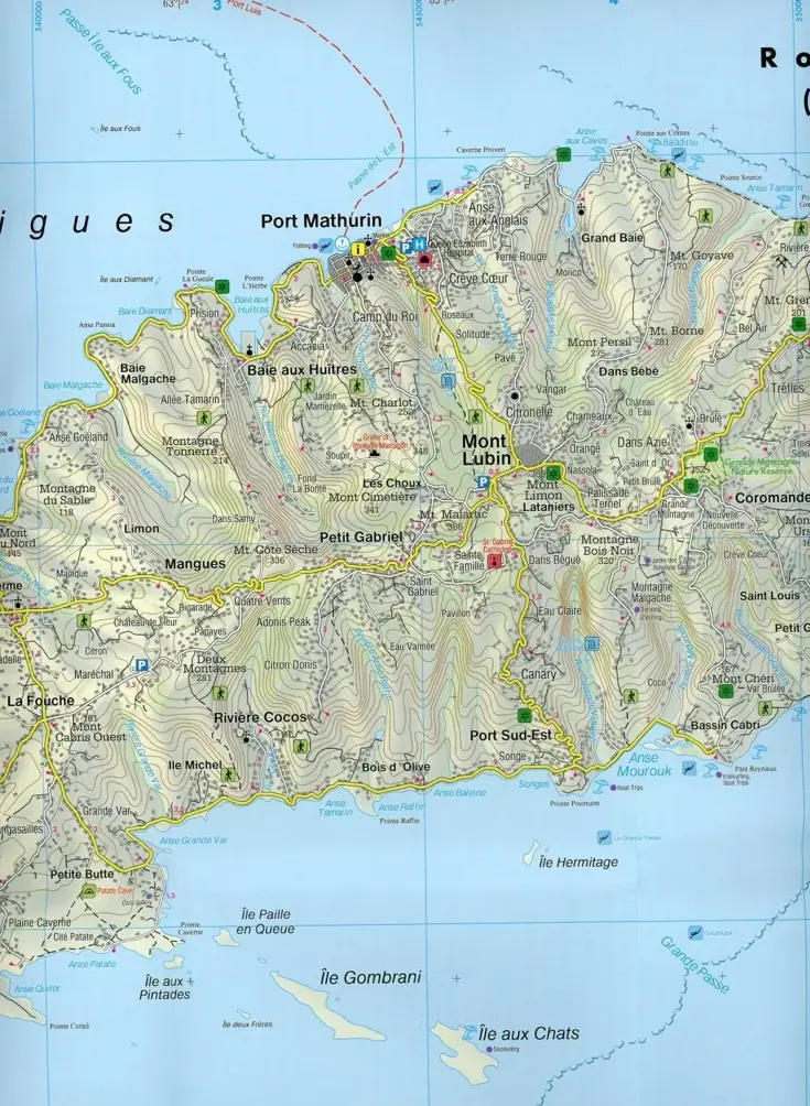 Wegenkaart Mauritius - Rodrigues
