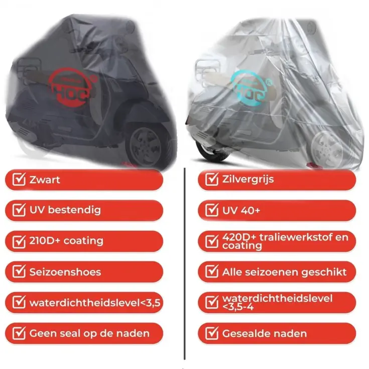 Redlabel Motorhoes geschikt voor Vespa