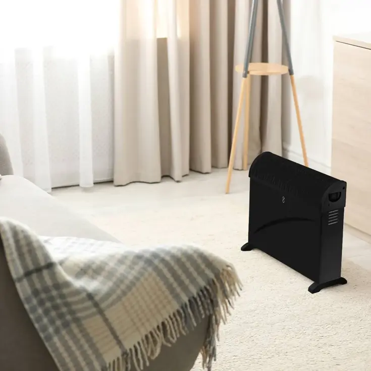 Convectorkachel – 2000W – Zwart