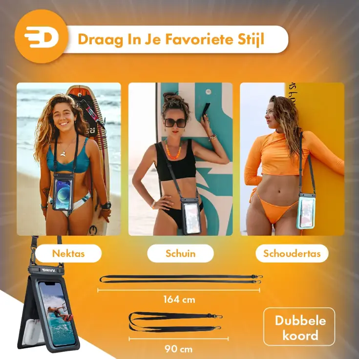 Drivv. Waterdicht Telefoonhoesje 2 In 1