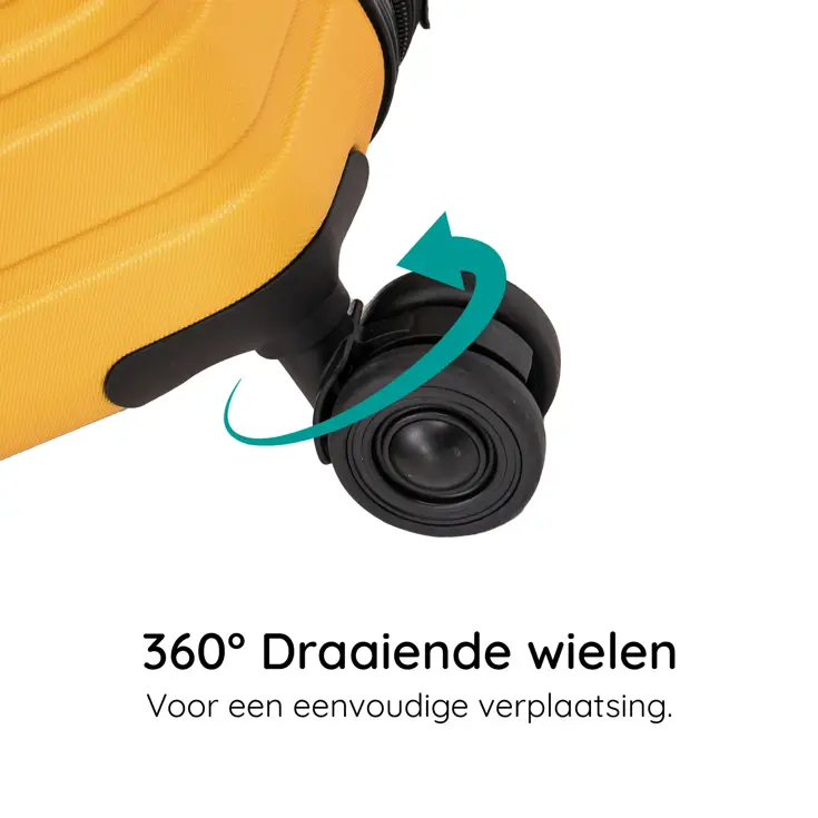 Reiskoffer L ABS 95L met TSA-slot en 360° wielen