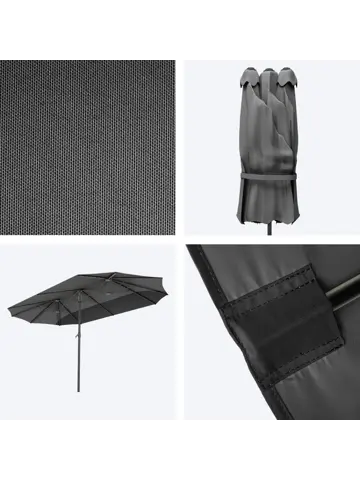 LifeGoods Dubbele Parasol – 270x460cm