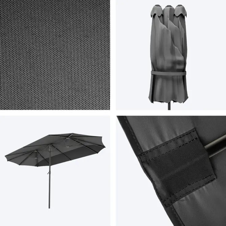 LifeGoods Dubbele Parasol – 270x460cm