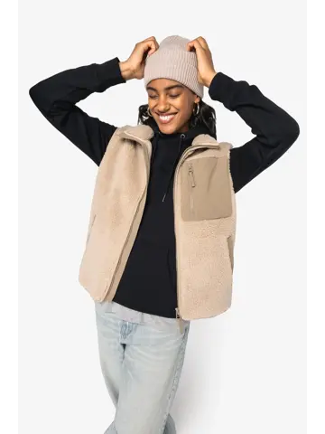 Sherpa Bodywarmer - Zand - Unisex Bodywarmer