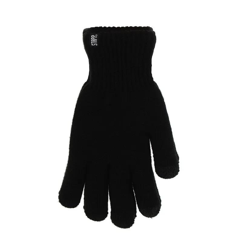 HEAT HOLDERS - Dames schattige gestreepte fairisle warme gebreide fleece gevoerde winter thermische handschoenen, Paars, S/M
