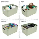 Sigma home - Opbergbox - 13L groen - 6-delig