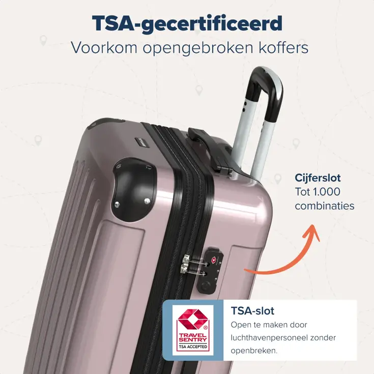 Handbagage Koffer – 45L – Roségoud