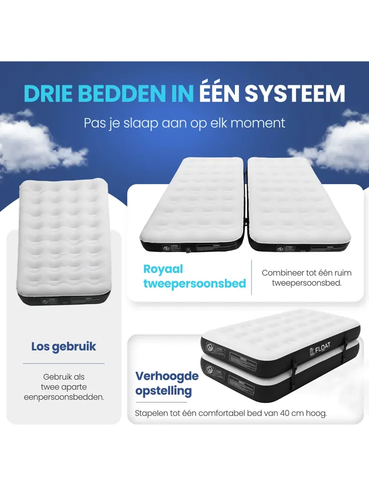 FLOAT Gemina - 3-in-1 Luchtbed