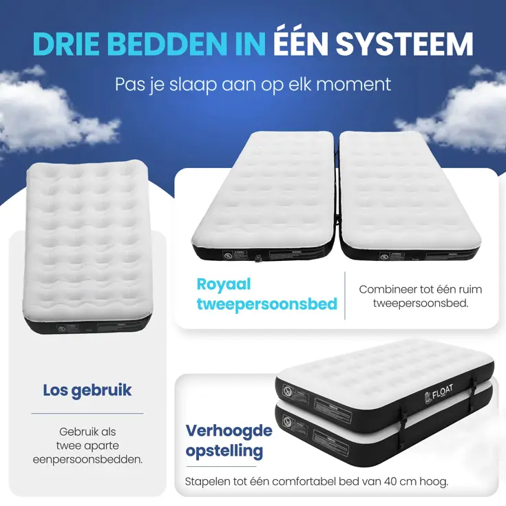FLOAT Gemina - 3-in-1 Luchtbed