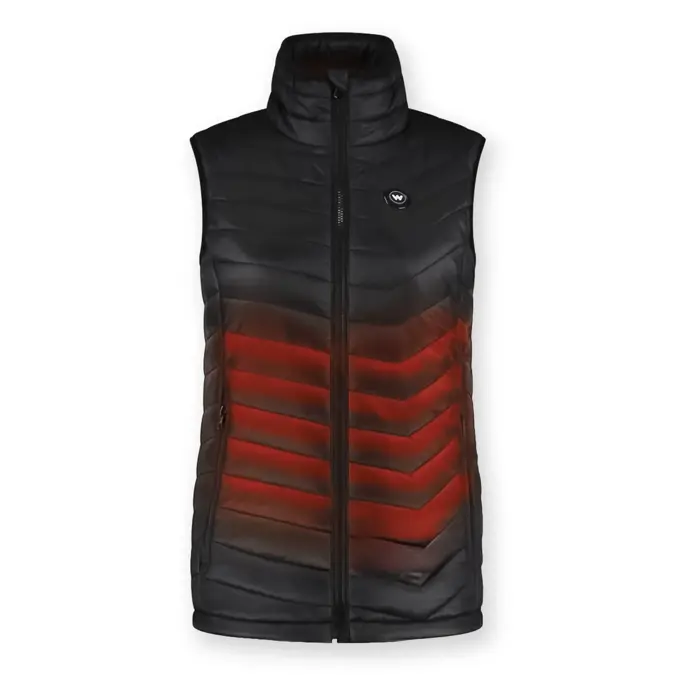Infrarood verwarmde Bodywarmer Dames - Zwart