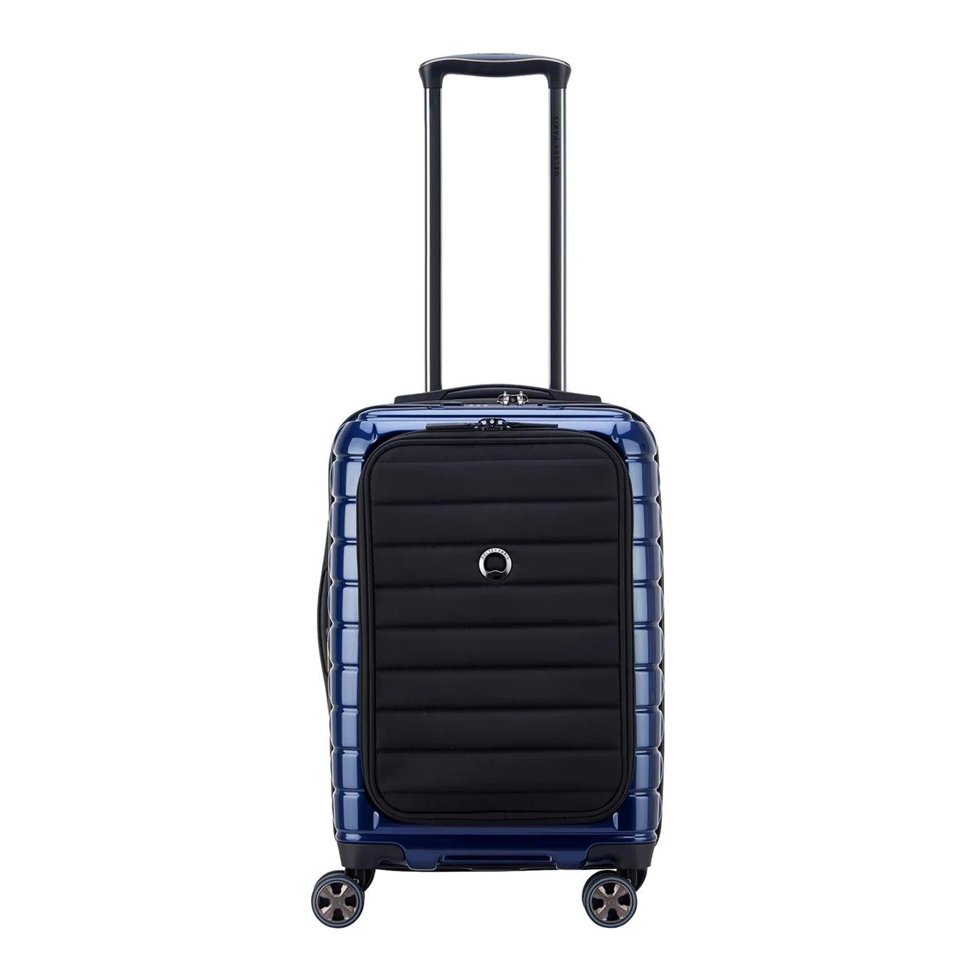 Delsey  cabin trolley expandable front pocket  Blauw main product image