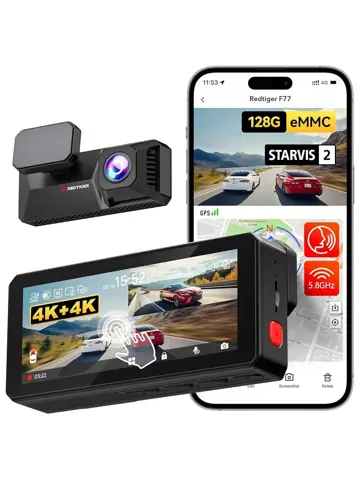 F77 V2 4K Touch Wifi GPS 2CH 256gb dashcam