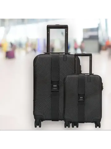 Kofferriem met cijferslot 180 cm – Zwart