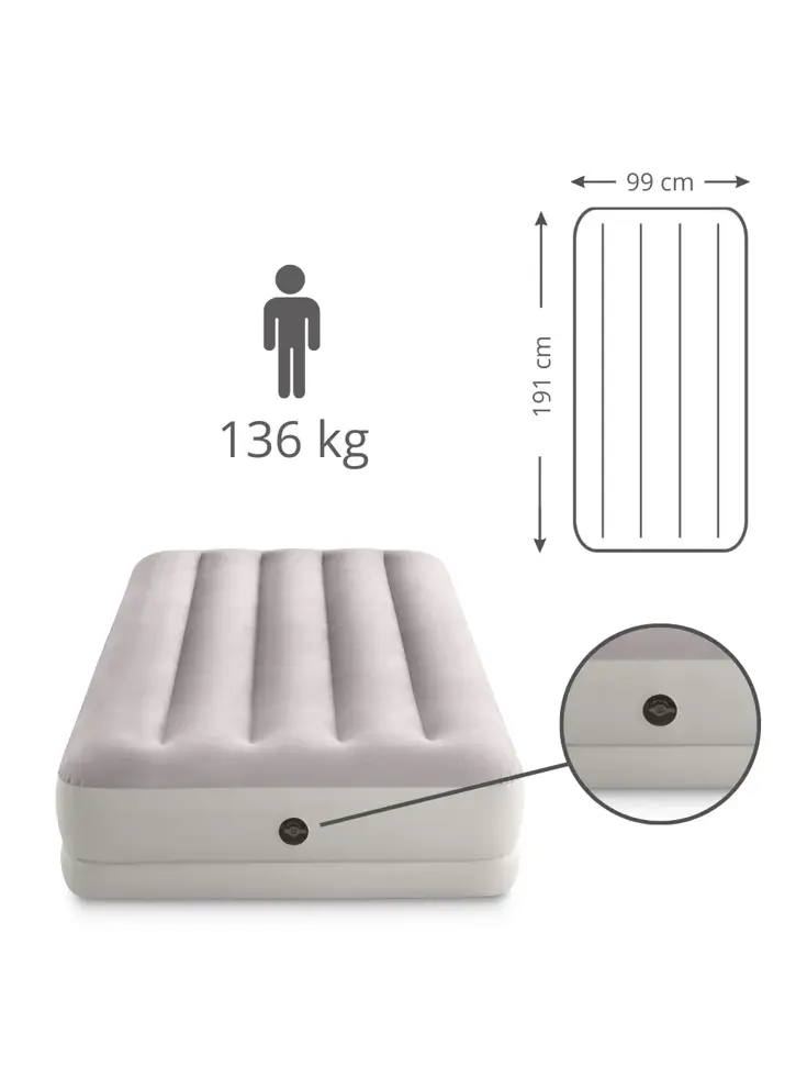 Luchtbed - Intex - 1P - 99x191 +Pomp