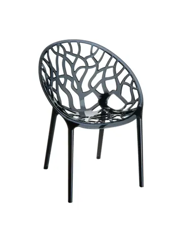 Crystal 4st. zwarte Stoel Garden Impressions
