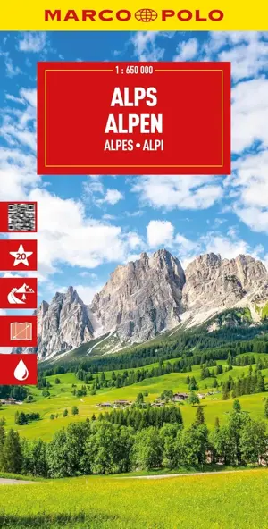 Wegenkaart De Alpen