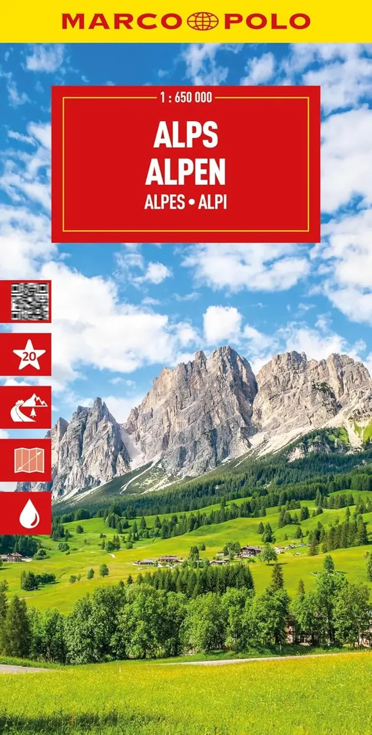 Wegenkaart De Alpen