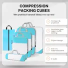 Compression Packing Cubes – 6 stuk – L Blauw