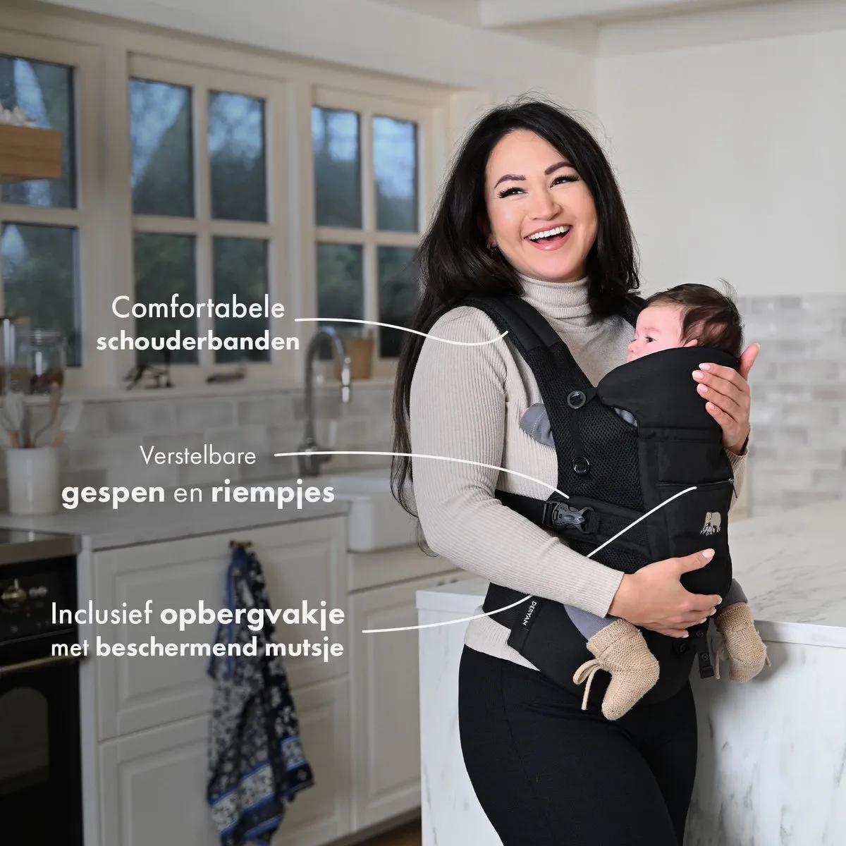 Deryan Ergonomische Draagzak Buikdrager 4-in-1