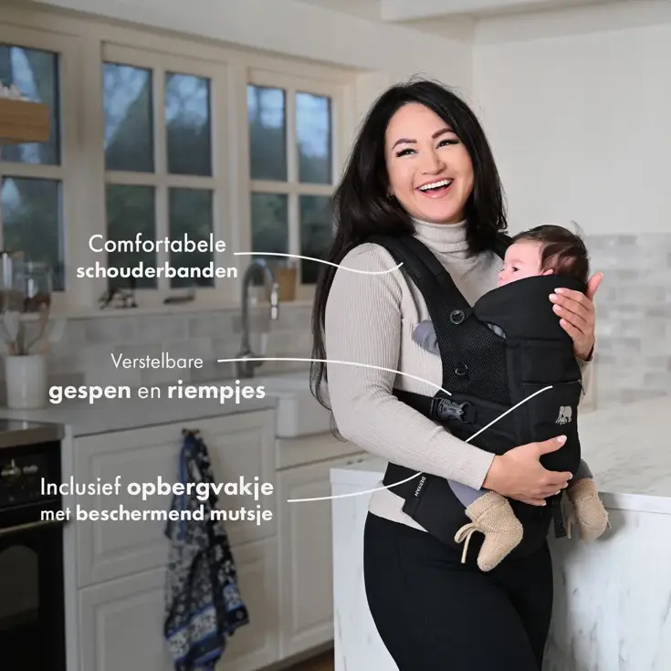 Ergonomische Draagzak - Luxe Buikdrager 4-in-1