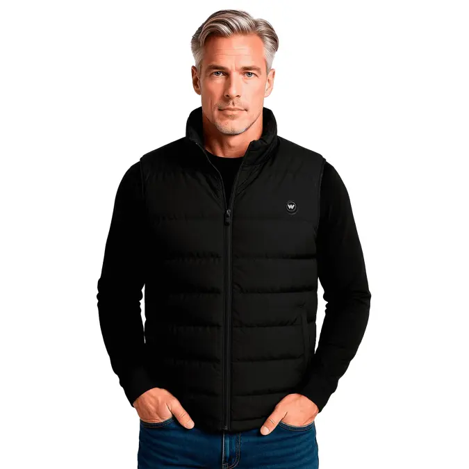 Infrarood verwarmde Bodywarmer Mannen - Zwart