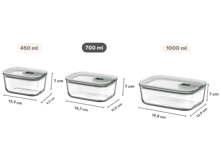 Mepal EasyClip Glazen Vershouddoos 700 ml