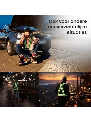 Reflecterend Veiligheidsvest  – Elastisch - Geel