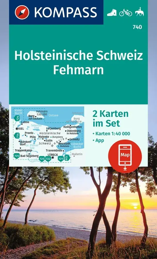 Wandelkaart WK740 Holsteinische Schweiz