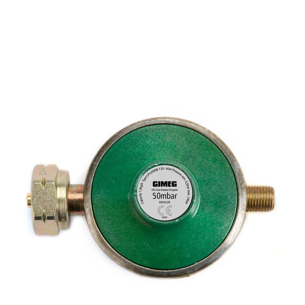 Gimeg  gasdrukregelaar 50 mb Kombi X 1/4 inch  Groen main product image