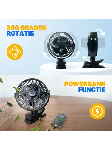 Ventilator MAX - Oplaadbaar & Draadloos Ultra Stil