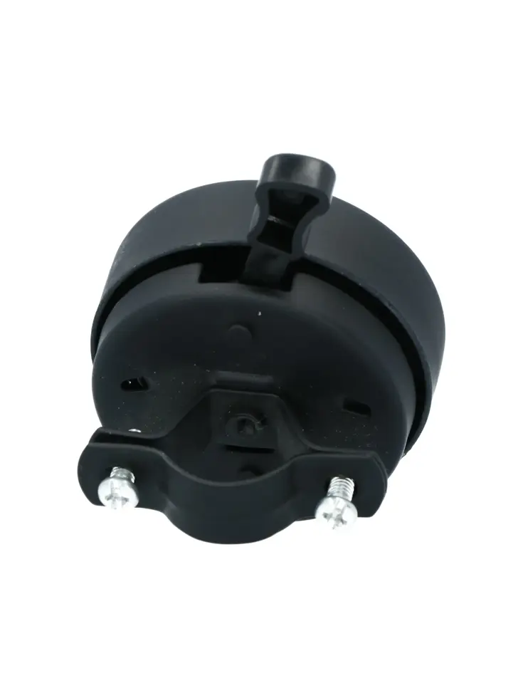 Zwarte fietsbel 55mm met heldere klank