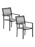 Tess 2st zwarte Tuinstoel