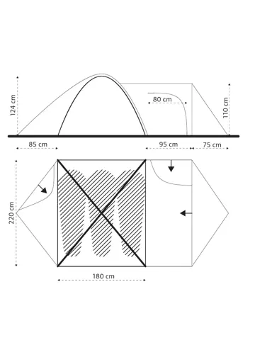 Borzhava XL 3 Alu lichte tent