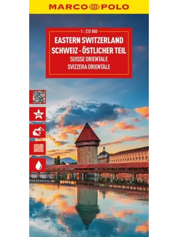 Marco Polo wegenkaart Zwitserland-Oost