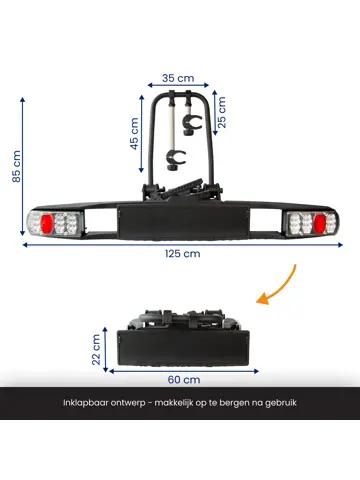 Fietsendrager Auto - 2 Fietsen Inklapbaar Trekhaak