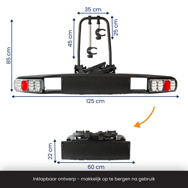 Fietsendrager Auto - 2 Fietsen Kantelbaar